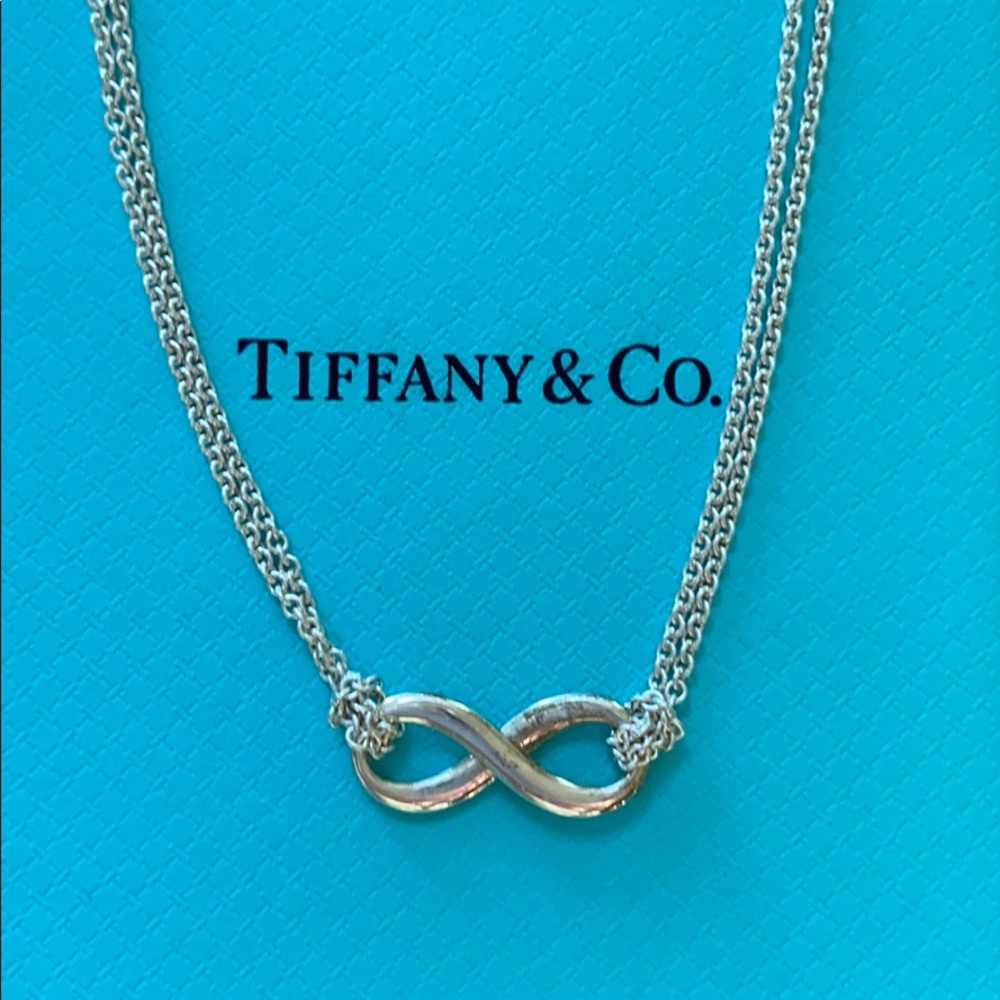 Tiffany and Co. Sterling silver Infinity necklace.